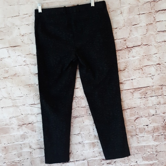 NWT Lafayette 148 Black Textured Downtown Pants - Picture 5 of 8